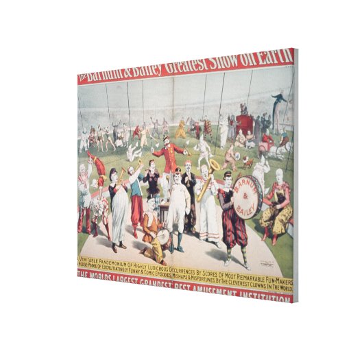 Poster advertising the Barnum Stretched Canvas Prints