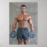 Poster, AM021, Anthony Marmon with Weights