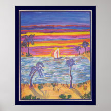 POSTER ART-SUNSET BAY