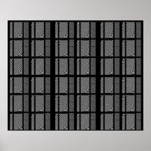 Poster Black & White Style Mixed Stripe 2