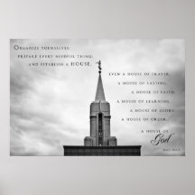Poster - Bountiful Utah LDS Temple 2