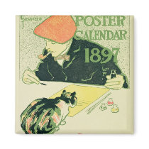 Poster Calendar, pub. by R.H. Russell & Son, 1897 Fridge Magnet