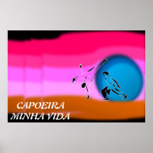 poster capoeira martial arts axe ginga