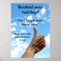 Poster: Don't forget your travel jabs