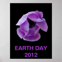 POSTER, EARTH DAY 2012, Purple Poppy.