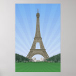 Poster: Eiffel Tower Paris: Vector Drawing