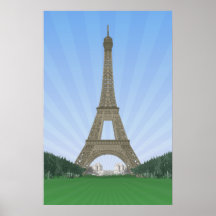 Poster: Eiffel Tower Paris: Vector Drawing