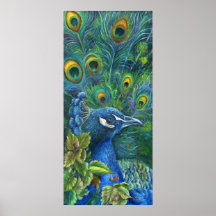 Poster - Enticing Peacock by Kathy Brecheisen
