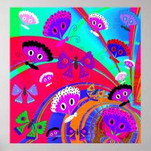 Poster Girls Kid's Butterfly Collage 2