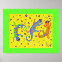Poster-Little Lizard in Sunglasses