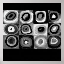 Poster-Monochrome-Kandinsky-Concentric Circles