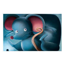 Poster - Mouse too big for his house! posters