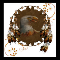 Poster Native American Eagle Design Poster posters