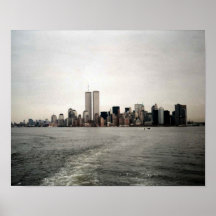 POSTER NYC~ In Memoriam ~ Twin Towers in Distance
