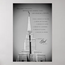 Poster - Oquirrh Mountain Utah LDS Temple 2