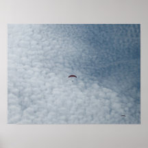 Poster: Paragliders Chamonix Valley France