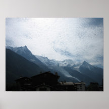 Poster: Paragliders Chamonix Valley France