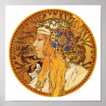 Poster/Print - Mucha - Woman with Jewels