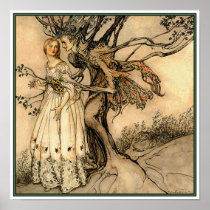 Poster/Print:  Old Woman in the Wood by Rackham