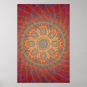 Poster: Psychedelic Spiral Fractal Artwork posters