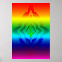 Poster, Rainbow Peace Sign Design
