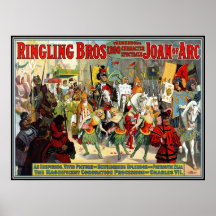 Poster Ringling Brothers Circus "Joan of Arc"