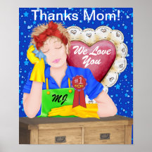 Poster - Thanks # 1 Mom ! - SRF