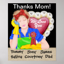 Poster - Thanks # 1 Mom ! - SRF
