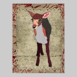 Poster vintage assez rose de faon affiches