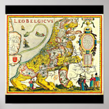 Poster-Vintage Maps-Jodocus Hondius 10