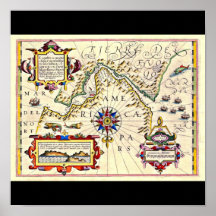 Poster-Vintage Maps-Jodocus Hondius 12