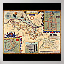 Poster-Vintage Maps-Jodocus Hondius 2