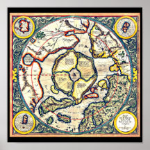 Poster-Vintage Maps-Jodocus Hondius 22