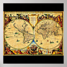 Poster-Vintage Maps-Jodocus Hondius 34