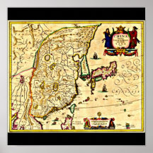 Poster-Vintage Maps-Jodocus Hondius 41