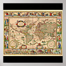 Poster-Vintage Maps-Jodocus Hondius 8