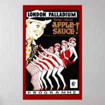 POSTER VINTAGE POP ART 1940'S PALLADIUM APPLESAUCE