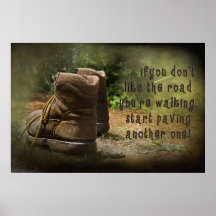 POSTER -  WALKING BOOTS - LIFE QUOTE