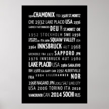 Poster Winter Olympic Games