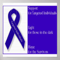 Poster with Indigo Ribbon Logo posters