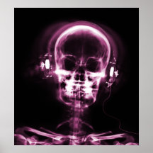 POSTER- X-RAY MUSIC SKELETON BLACK PINK