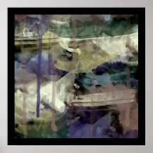 Poster, Yellow Abstract Painting, #3 in a Set of 3