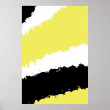Poster, Yellow Watercolor, Abstract Minimalism