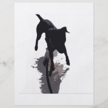 posterized dog and shadow custom flyer