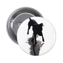 posterized dog and shadow pin