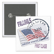 Postmark Duluth 55812 Button