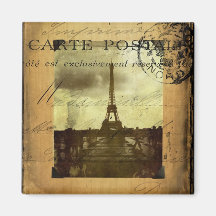 Postmarked Paris Fridge Magnet