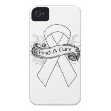 Postpartum Depression Find A Cure Ribbon iPhone 4 Covers