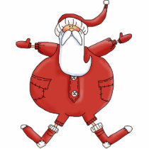Pot Belly Santa Ornament Photo Cut Out