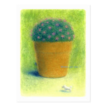 Pot de fleur carte postale